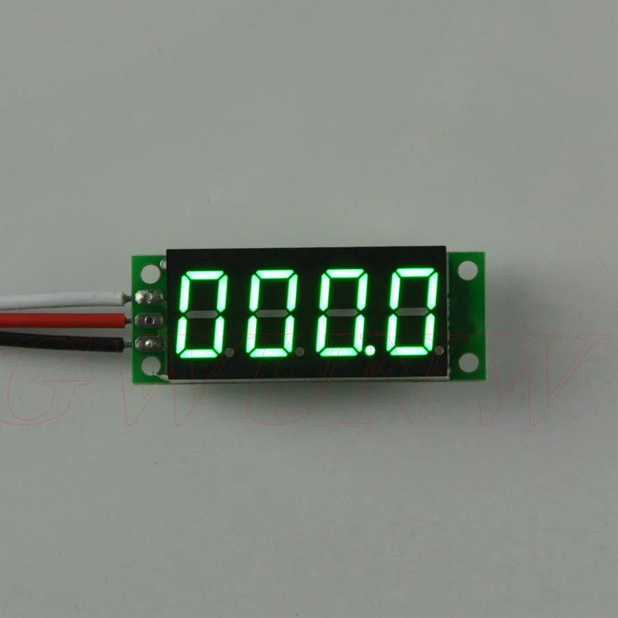 Зеленый GWUNW BY436V DC 0-500,0 в(500 В) 0,36 дюйма 4 бит микро тестер напряжения цифровой дисплей светодиодный вольтметр без оболочки - Цвет: Зеленый