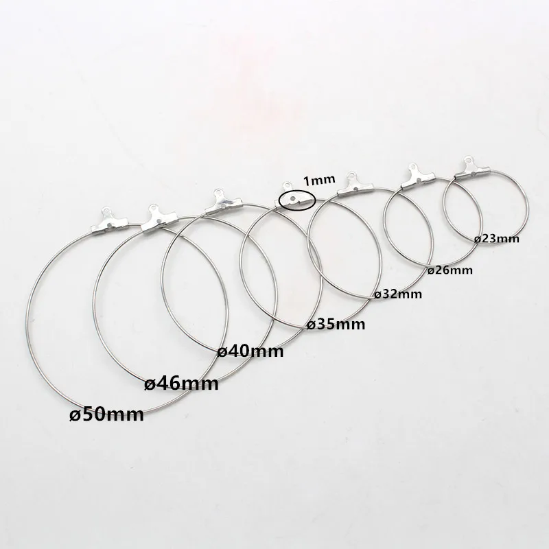 10pcs Stainless Steel Ear Wire Earring Hooks Hoop Connector Diy Earrings Accessories Dangle Charms Jewelry Making