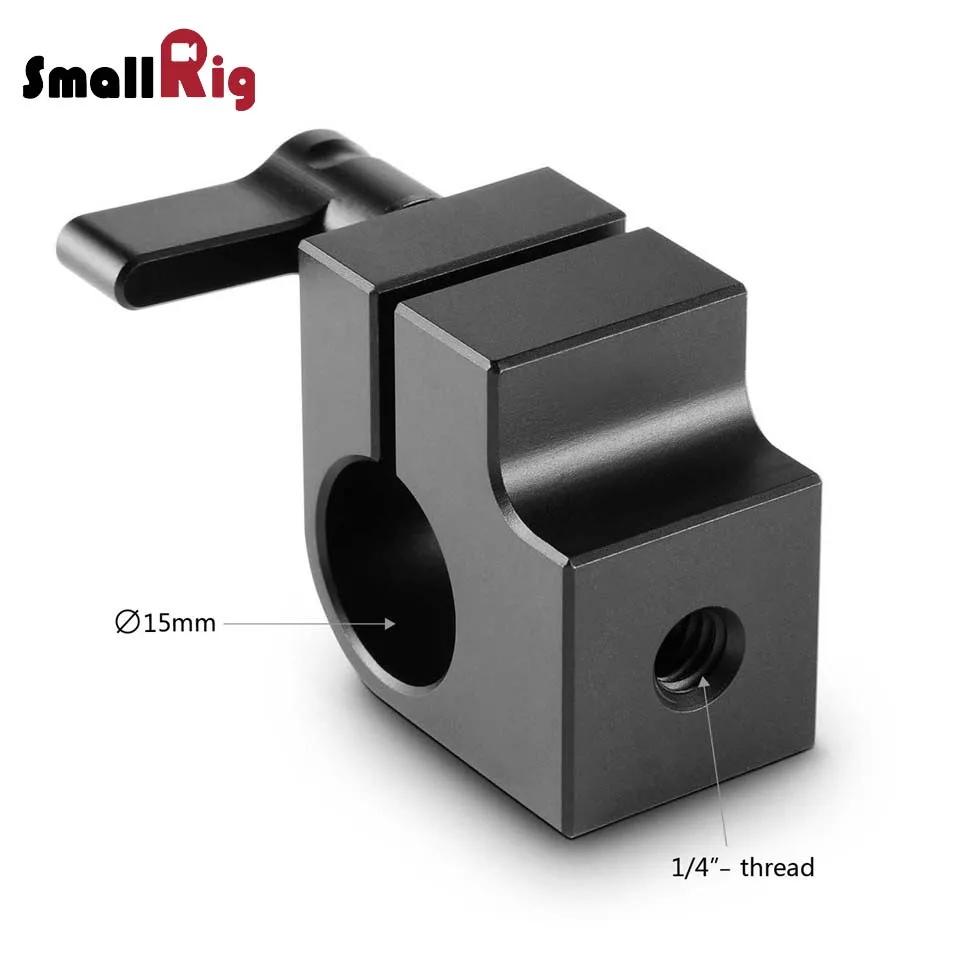 SmallRig камера Rig DSLR 15 мм стержень зажимной рельс блок один рельс с 1/4 резьбовыми отверстиями для микрофоена монитора прикрепить 842