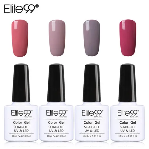 N-NU-10ML-C007 Elite99 4 шт./компл. 10 мл, нюдовый Цвет серии Гель-лак для ногтей Nail Art био-Гели Soak Off Гель-лак, Длительное Действие, арт Полировочный Гель для маникюра - Цвет: N-NU-10ML-C007