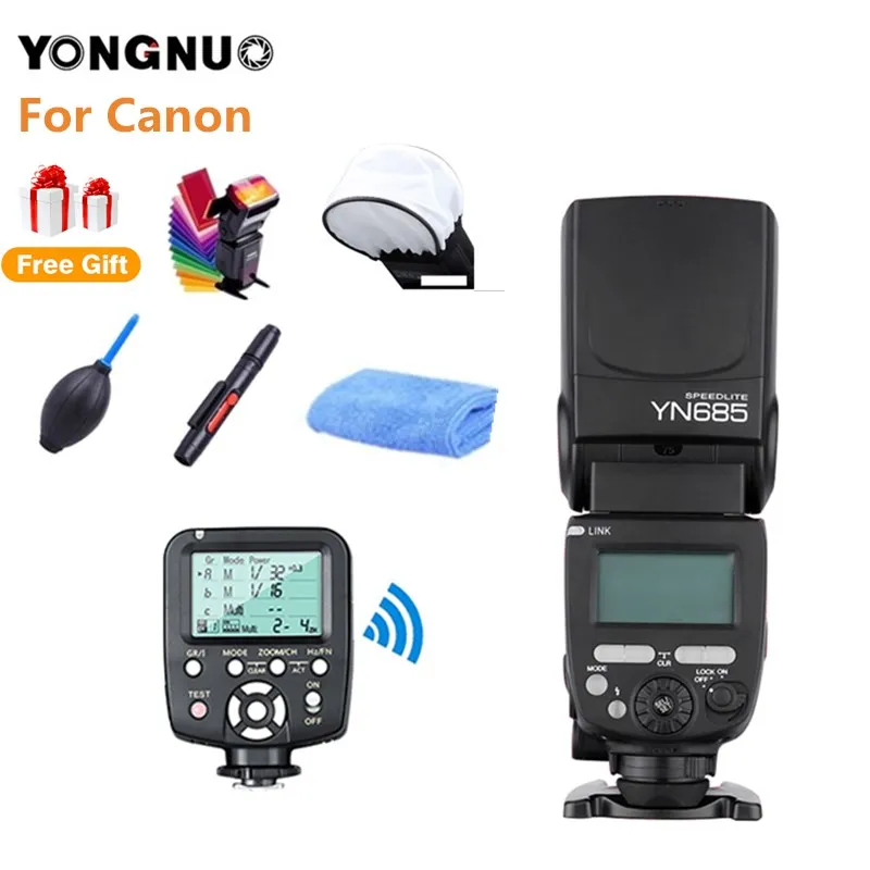 Вспышка YONGNUO YN685C Speedlite 1/8000s с радио режим работы вспышка + триггер для Canon 7D 70D 60D 700D