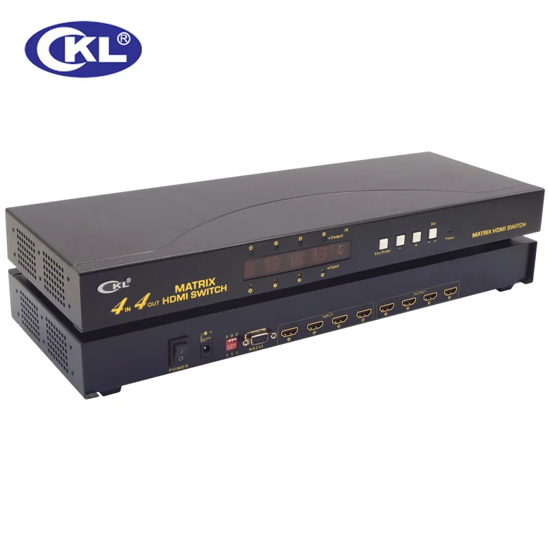 CKL-4H4 4 in 4 out HDMI Matrix Switch Splitter Rack Mount Support 1.4V 3D 1080P for PS3 PS4 for Xbox 360 PC DV DVD HDTV