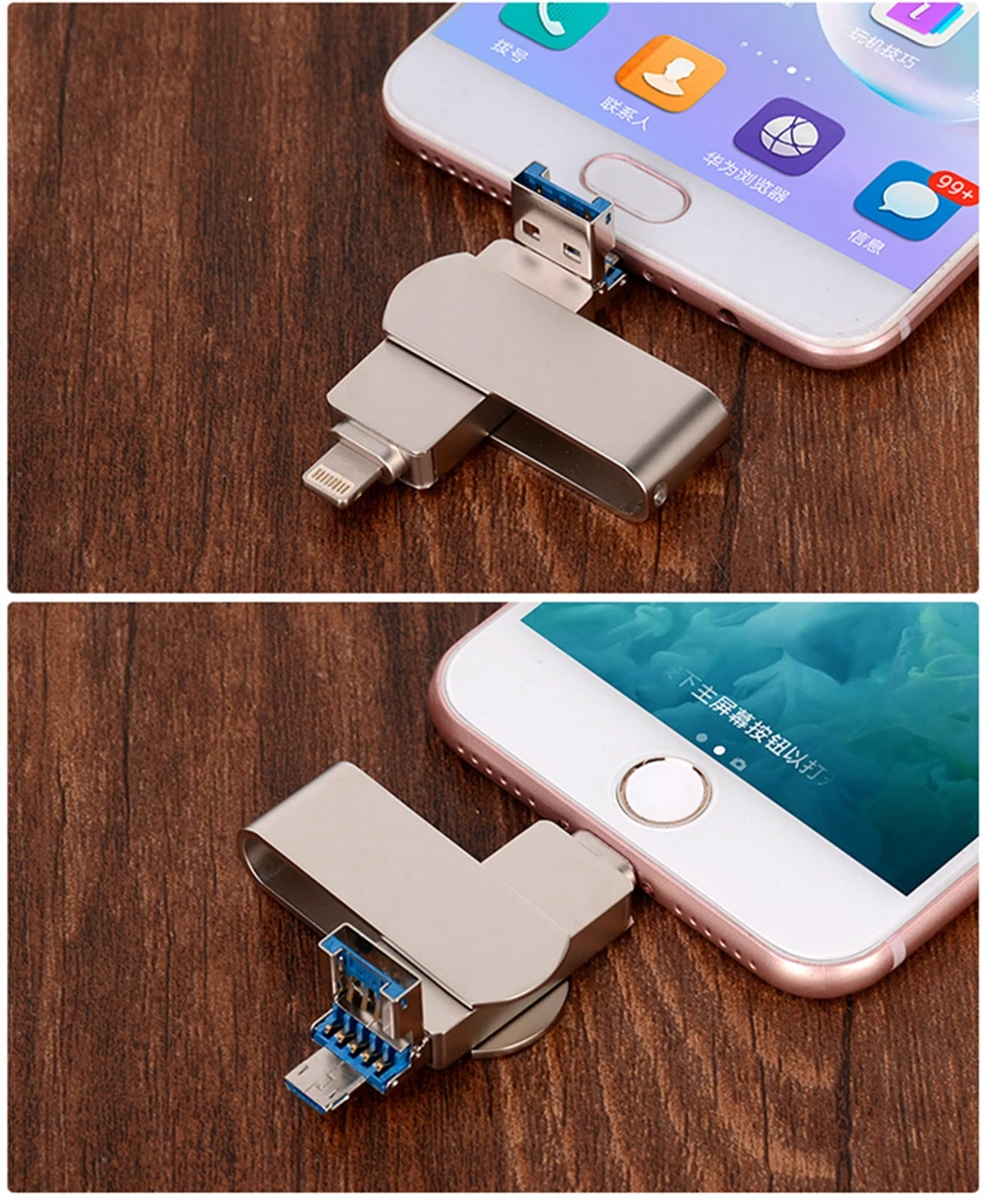 Новинка, 3 в 1, USB3.0 флеш-накопители, 128 ГБ, карта памяти, внешнее хранилище для iPhone, iPad, iOS, MacBook, Windows, Android и компьютера