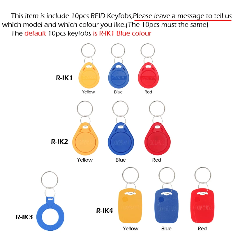 Металлическая клавиатура RAYKUBE для контроля доступа с сенсорным RFID считывателем 10