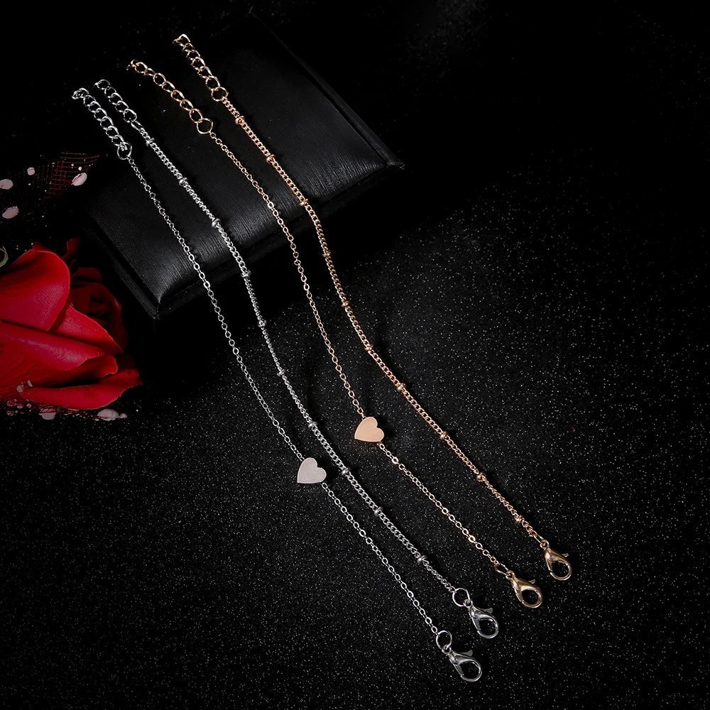 2 Pcs/ Set Classic Women Hearts Love Beads Bracelet Chain Multilayer Gold Exquisite Girl Gift Jewelry | Украшения и аксессуары
