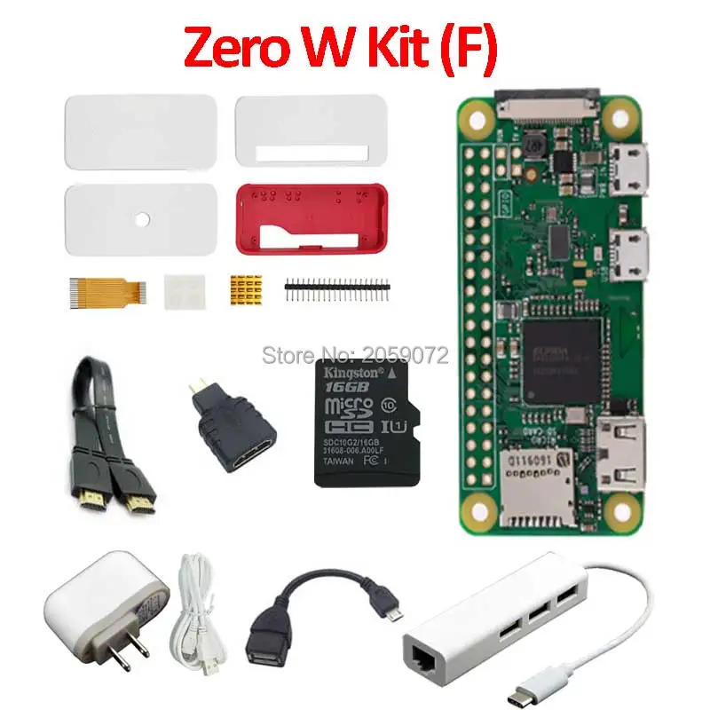 Raspberry Pi zero W Pi0 официальная плата case GPIO Pin радиаторы камера FFC кабель SD карта от 1 до 3