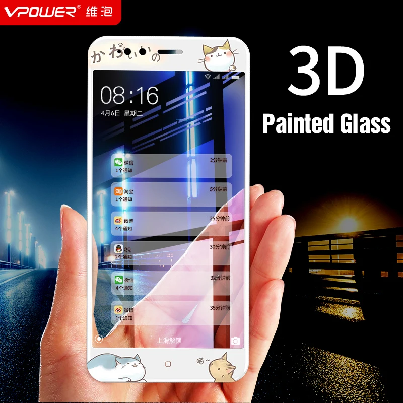Vpower для xiaomi mi a1 5x Закаленное стекло Защитная пленка экрана 3D Relief Anti blue 9 H a1|tempered glass