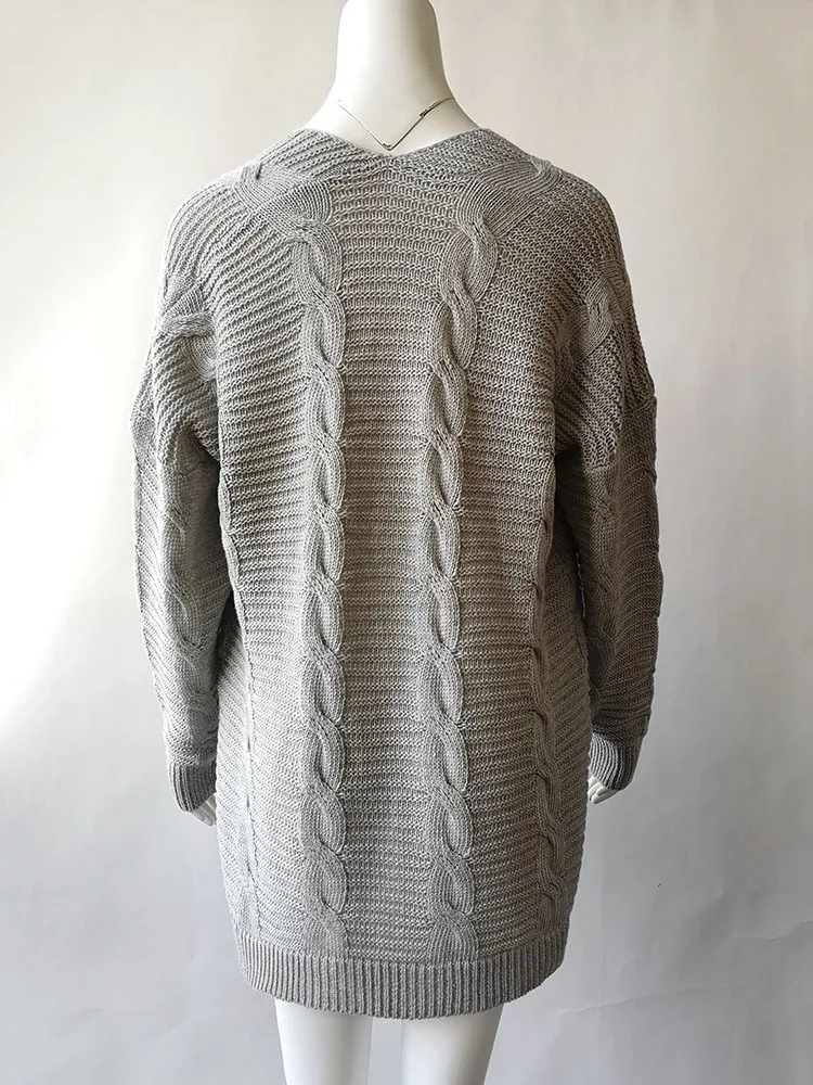 Вязаный свитер LOGAMI с длинным рукавом Новое поступление женское повседневное