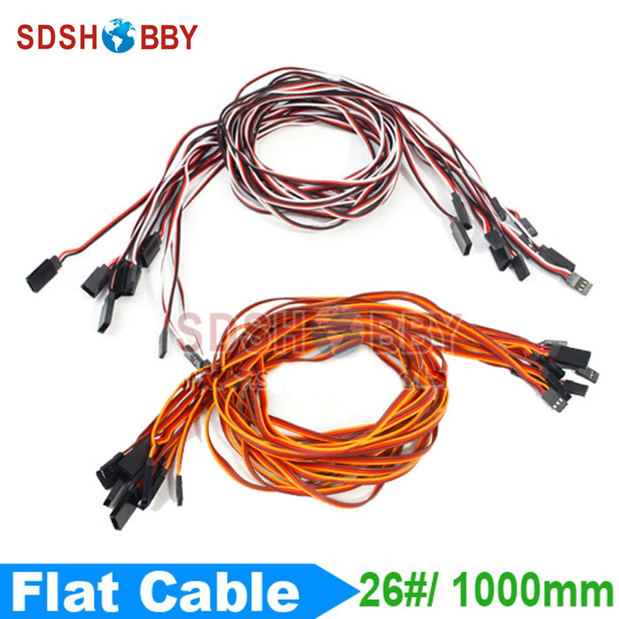 10 шт. * 26 #/26AWG Servo удлинитель плоский кабель 1000 мм|servo extension|servo extension cableservo cable |