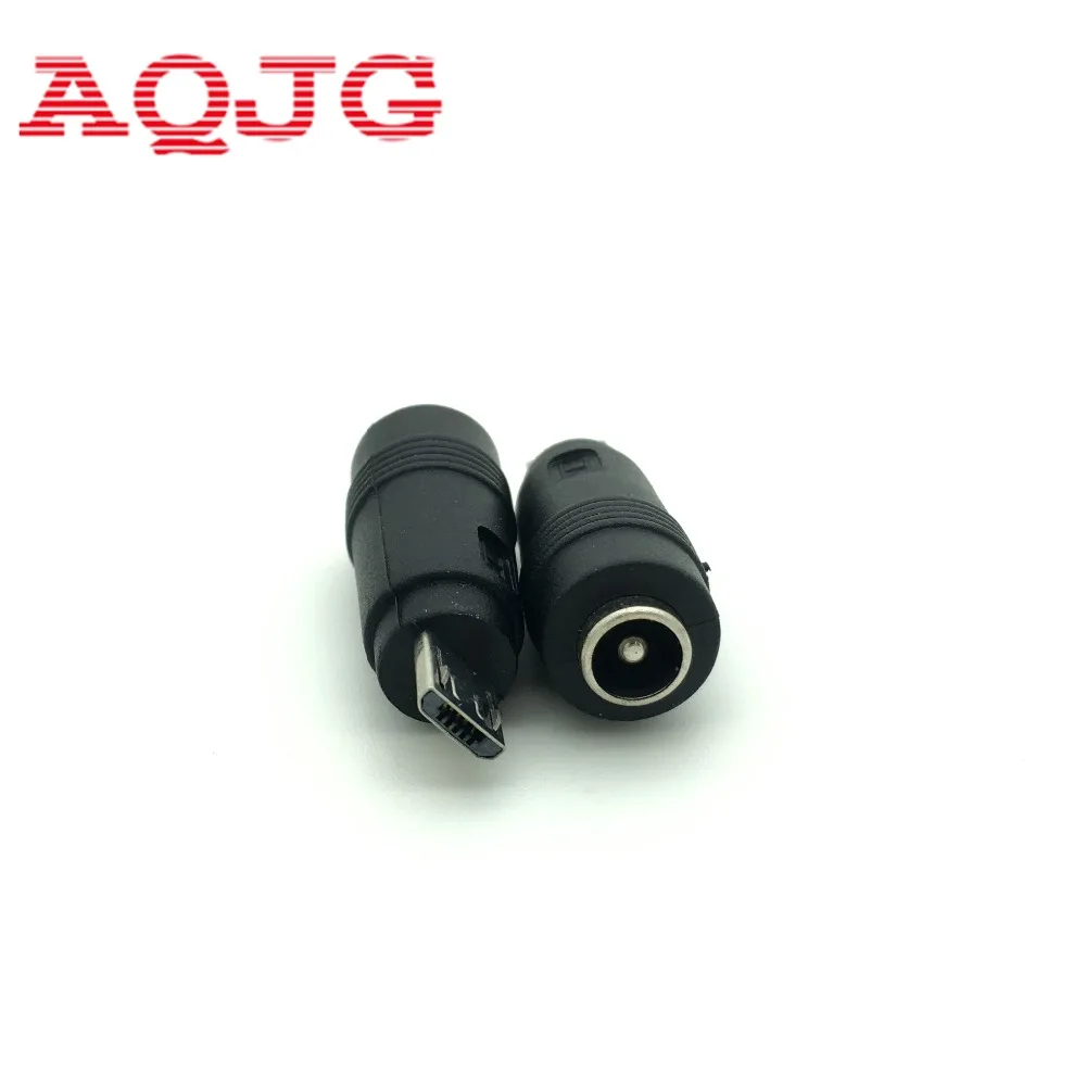 

1pcs 5.5 x 2.1 mm Female to Mini / Micro USB Male 5 Pin DC Power Plug 90 / 180 Degrees Connector Adapter for V8 Android