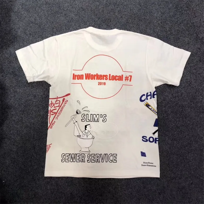 CPFM футболка Smile Face W. W. C. D. Логотип ручная роспись граффити принт Kanye West ASTROWORLD Трэвиса Скотта футболки мужские свободные футболки