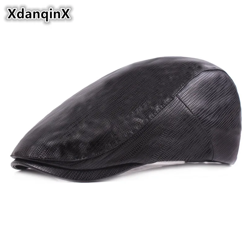 

Men's Hat Cortex Berets Autumn Winter Simple Fashion Leather Hats For Men Sombrero De Hombre Male Bone Tongue Cap Dad's Hat