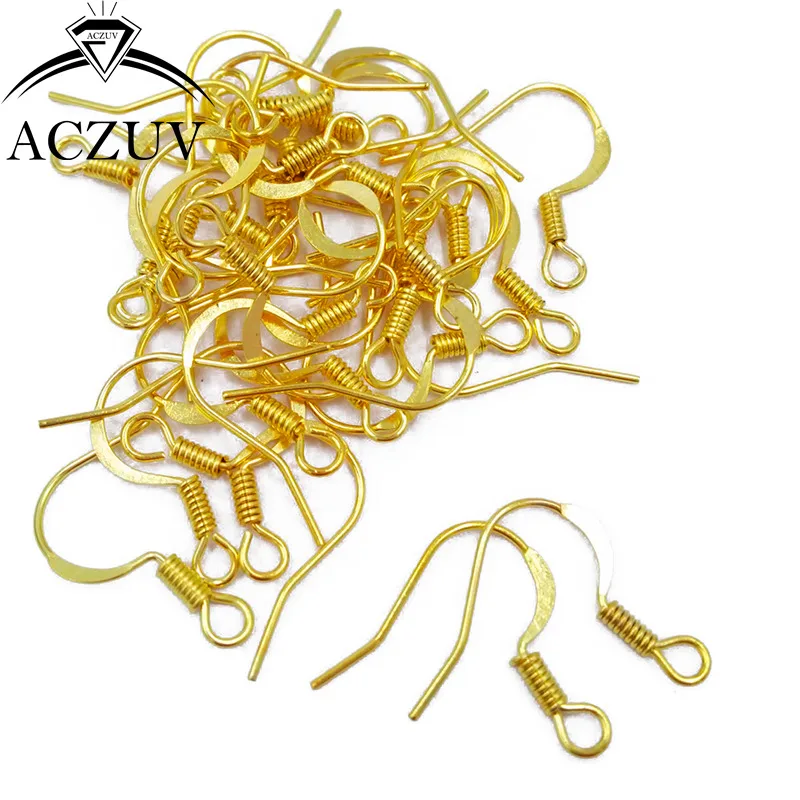 Оптовая Продажа 1000 шт весенние серьги с плоским основанием крючки ювелирные