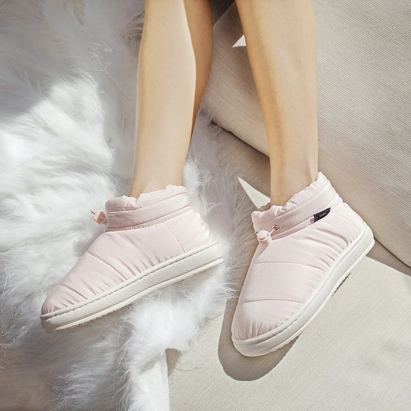 2018 new waterproof down cotton shoes indoor and outdoor home couple slippers female | Обувь