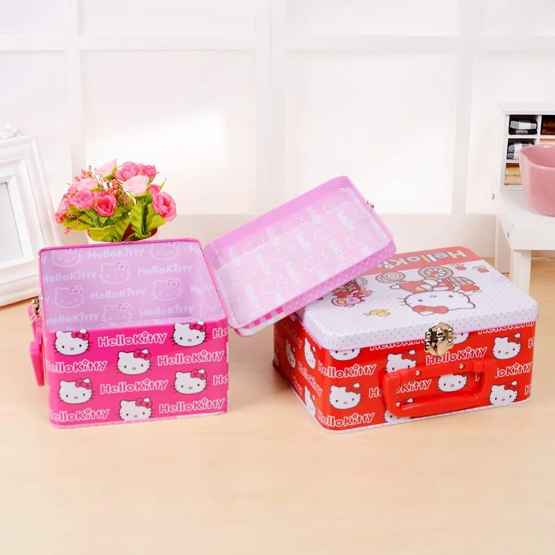Бутик hello kitty железная жестяная подарочная коробка большая коробка для конфет шкатулка для хранения Органайзер для косметики