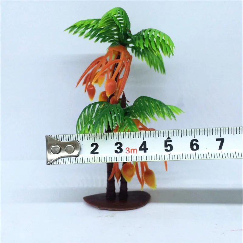 10 шт. аквариумный фон искусственное растение озеленение 9 см большой пальмовый