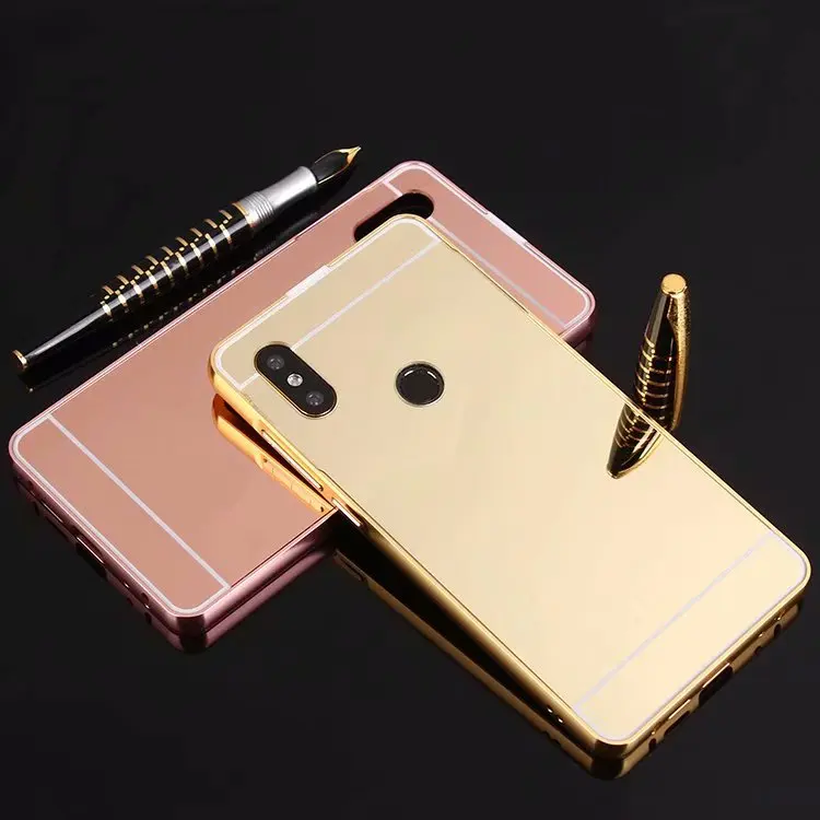 Ультра легкий металлический чехол для Xiaomi Redmi 5 Plus с зеркальной задней рамкой из