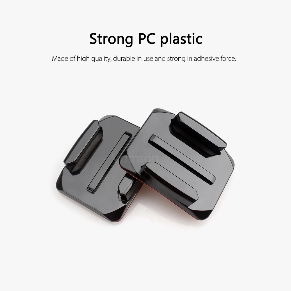 Vamson шлем аксессуары для Gopro Hero 6 5 4 комплект изогнутый для шлема клей боковое Крепление Адаптер для Xiaomi YI для SJCAM VP125B