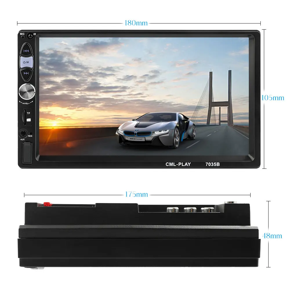 AMPrime 2din 7 &quotавтомобильное радио Android зеркальное соединение мультимедиа MP5 плеер