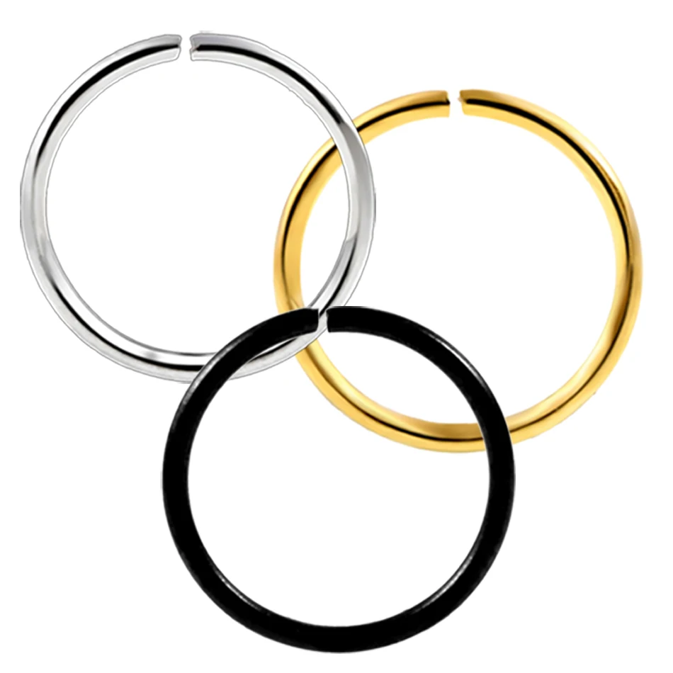 10 шт./лот 20 г нержавеющая сталь модное поддельное кольцо для носа кольца пирсинга