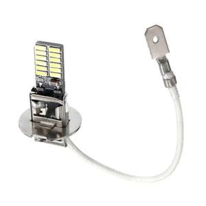 2x 12V H3 White 6500K 24-SMD 4014 LED High Power Bulb Fog Light Driving Lamp car-styling Free shipping
