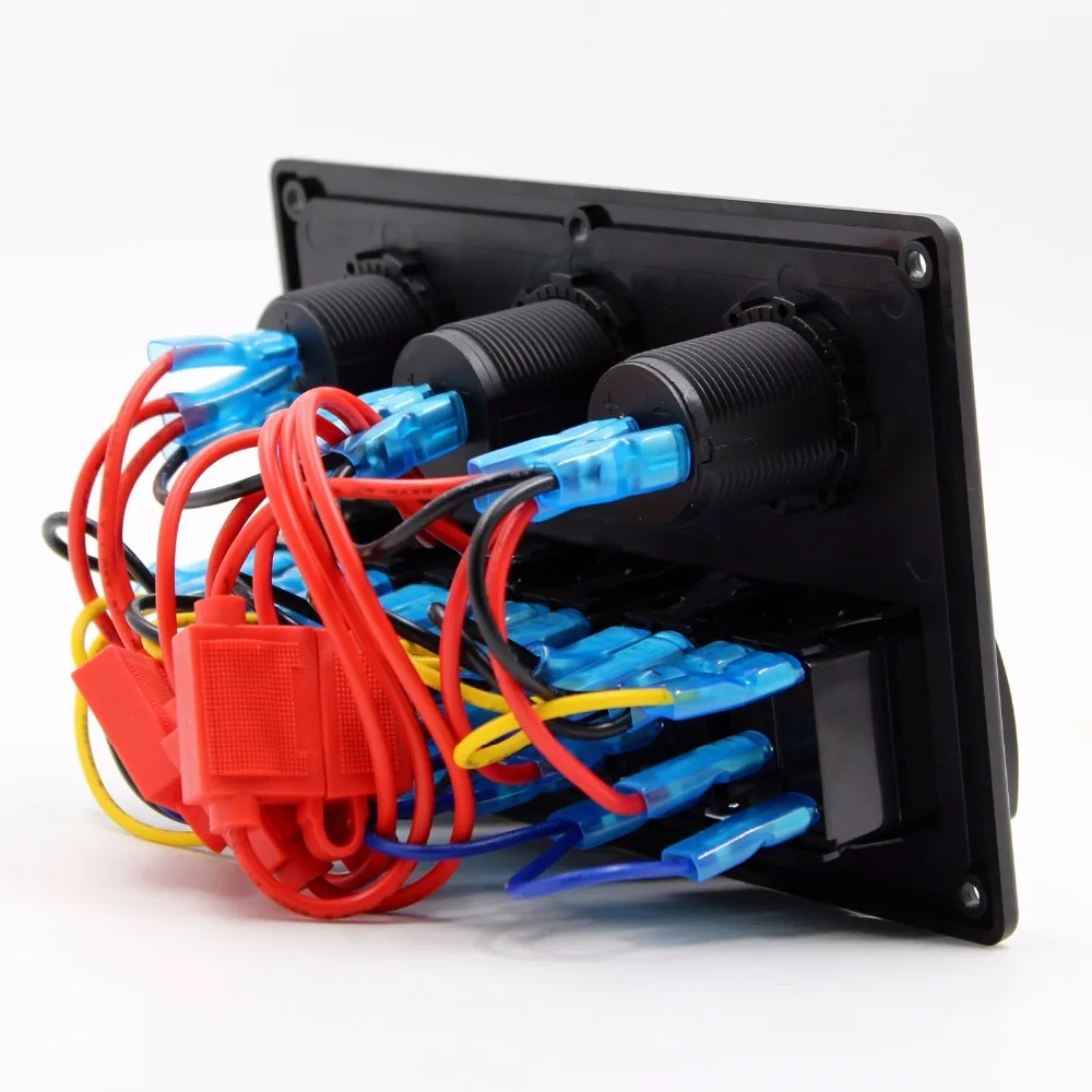 Панель переключателя Кулисный 8 клавиш два разъема USB цифровой дисплей
