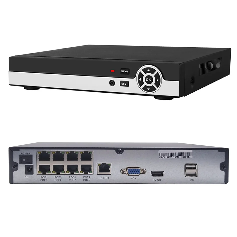8CH 1080 P POE NVR комплект сетевой безопасности Системы Запись видео H.264 P2P облако