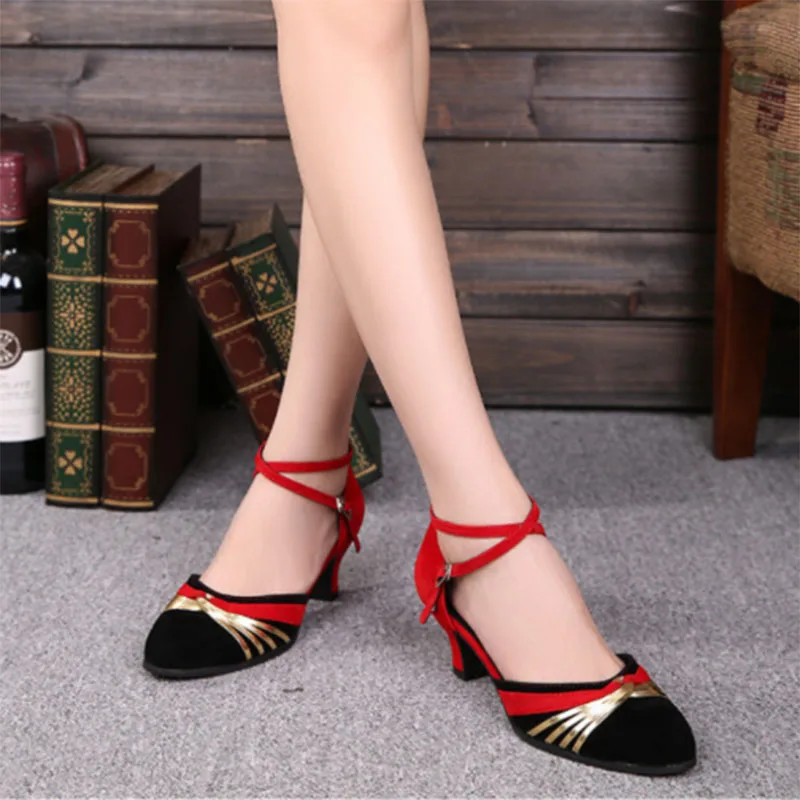 ISMRCL/женские туфли для латинских танцев Женская Обувь бальных танго сальса обувь