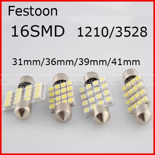 500 шт./лот светодиодная интерьерная купольная гирлянда для чтения 16 SMD