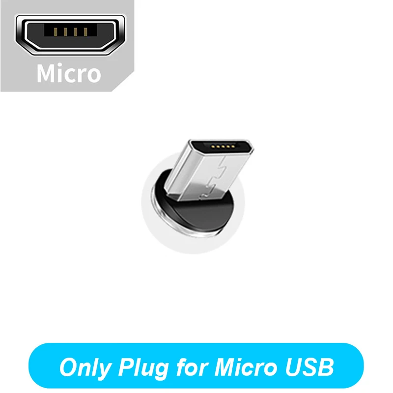 CBAOOO 1/2 м микро USB кабель Магнитный кабель для зарядного устройства для Xiaomi huawei Android кабели для мобильных телефонов мини USB кабель быстрое зарядное устройство - Цвет: Plug
