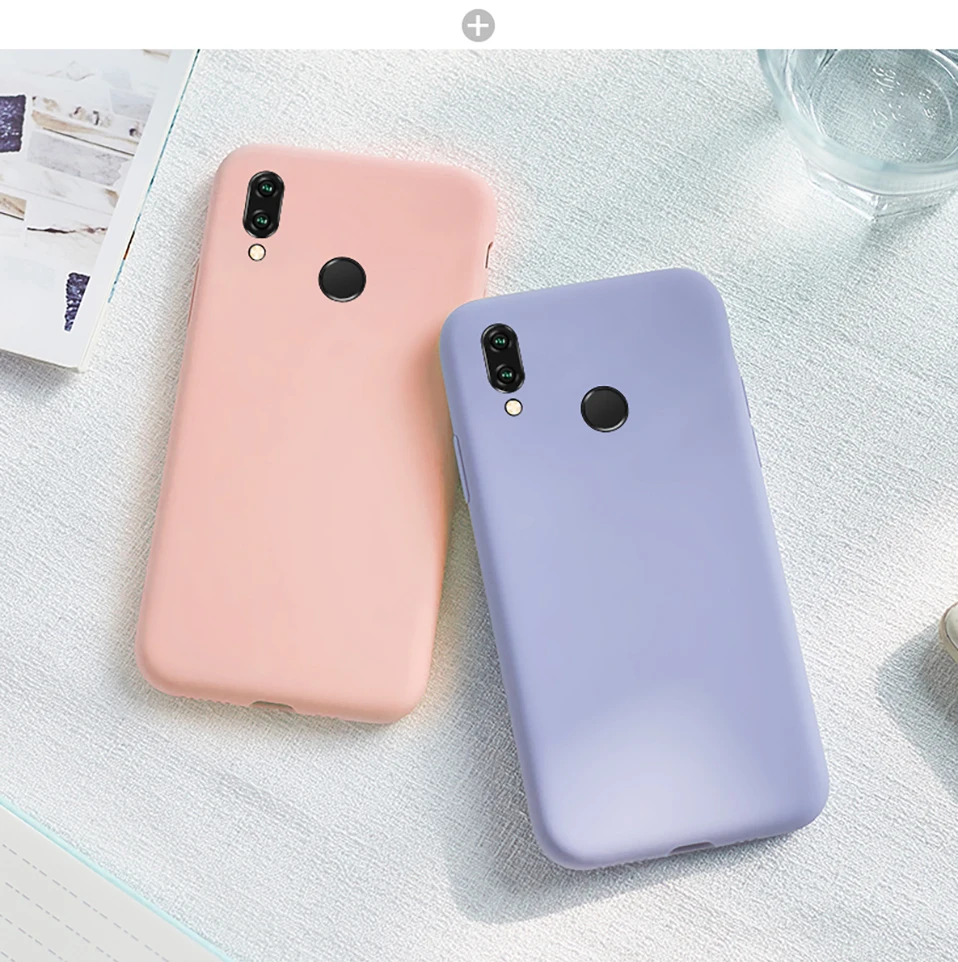Жидкий силиконовый чехол для huawei P20 P30 Lite mate 20 10 Lite Pro, однотонный бампер для Honor 10 Lite 9 8X Fundas