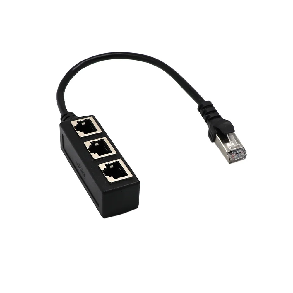 Сетевой LAN кабель от 1 до 3 портов разъем сплиттер Ethernet RJ45 адаптер для CAT 5/CAT 6| |