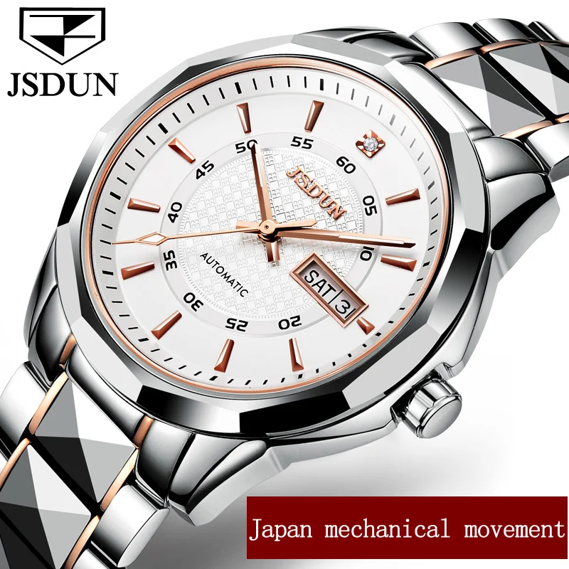 Часы JSDUN Мужские автоматические механические брендовые Роскошные