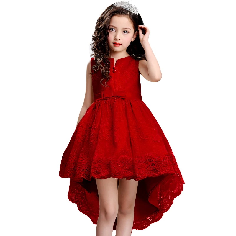 mitun Girl Dress Lace Mopping the floor Children Kids Dresses For Girls Birthday Outfits Evening Party Formal Wear | Детская одежда и