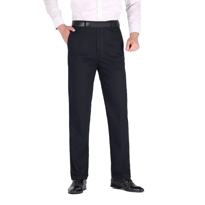 SHUJIN PuimentiuaAutumn Solid Loose Straight Men's Casual Pants Long Trousers Waist Pants Men Plus Size Cotton pantolon erkek