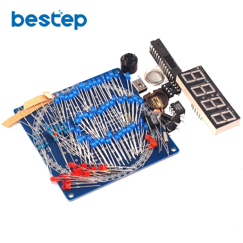 Вращающийся цифровой СВЕТОДИОДНЫЙ Модуль DS1302 будильник электронные цифровые