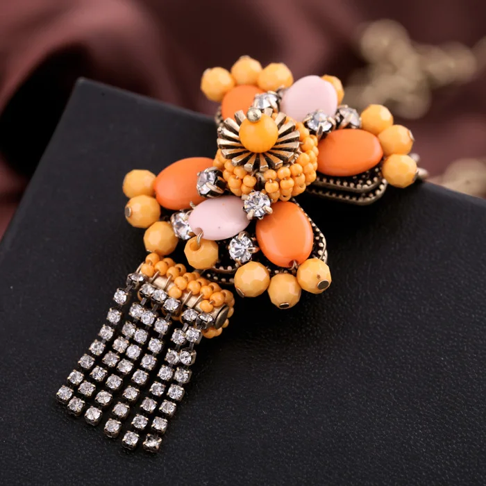 Горячая Распродажа длинное ожерелье с цепочкой из смолы стекло цинковый сплав