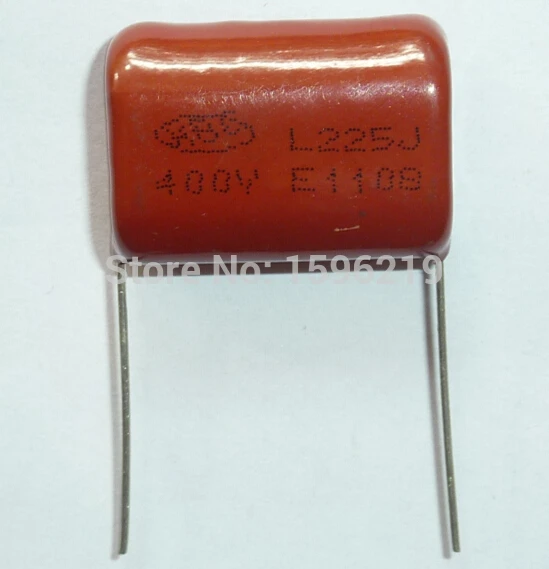 50 шт. Конденсатор CBB 225 400V 225J 2 мкФ 2200nF P26 CL21 Металлизированный Полипропиленовый