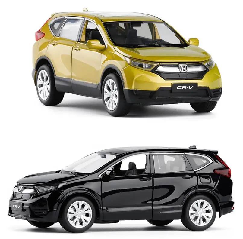 Высокая имитация 1:32 Масштаб оттяните назад Honda CRV сплав автомобиль 6 открытая дверь Музыка флэш Модель автомобиля игрушки Металл Diecasts Мальчик Дети подарки