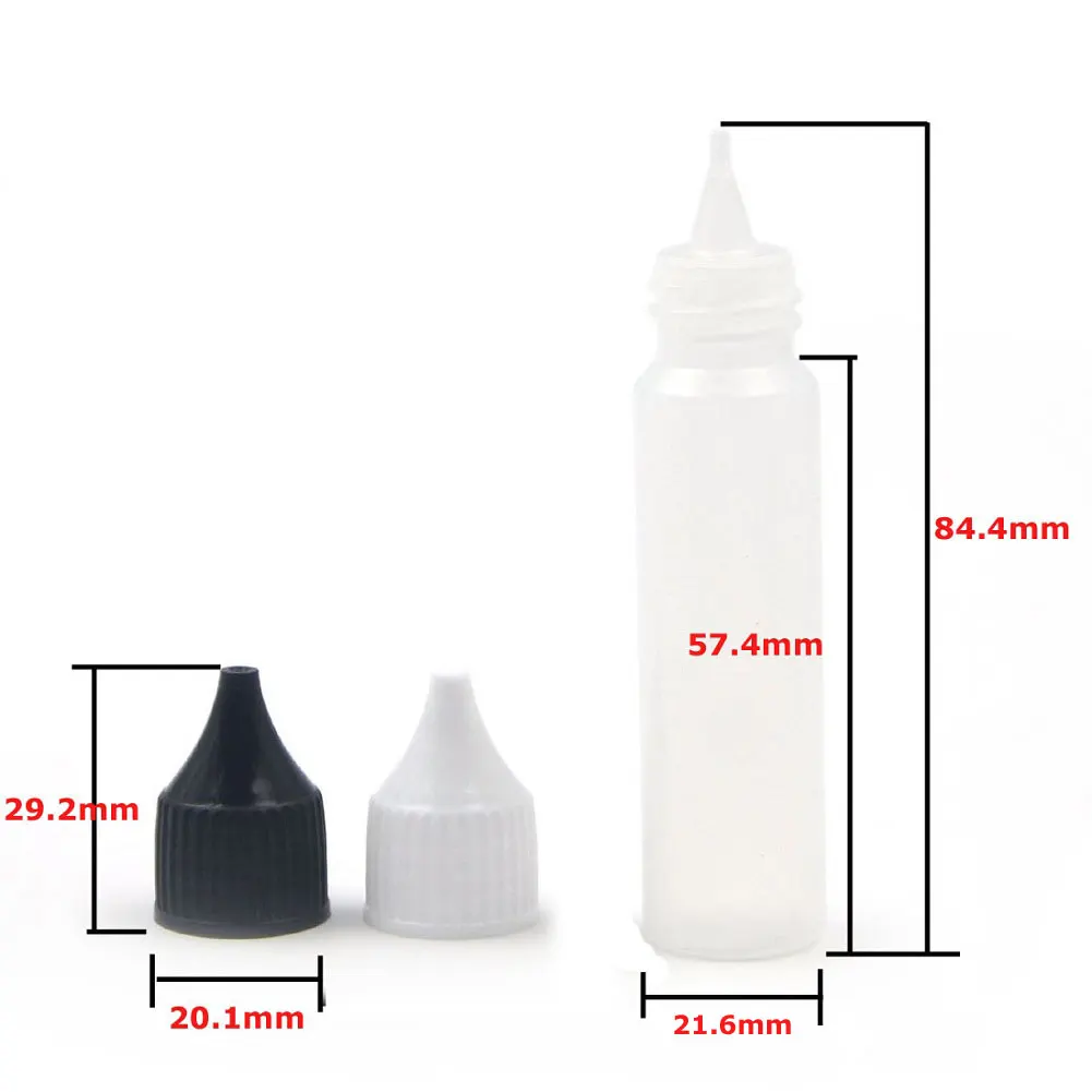 5 шт. x 15 мл 30 мл пустая из ПЭНП-капельницы бутылки E жидкий сок Vape капельницы советы выжать заполнение широкий рот многоразовые контейнеры