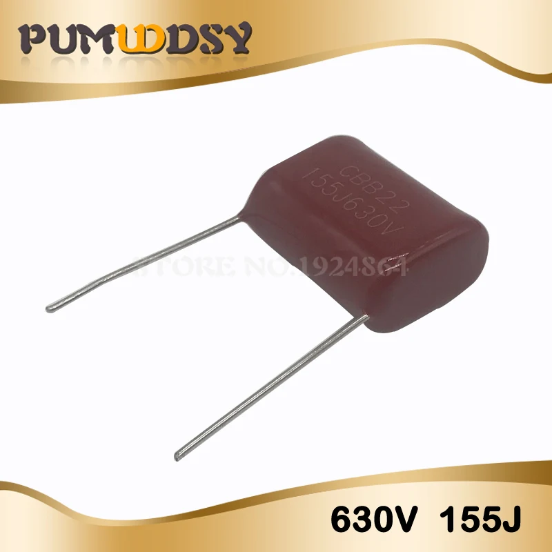 

10PCS 630V155J 1.5UF Pitch 20mm 630V 155 155J 1500nf CBB Polypropylene film capacitor
