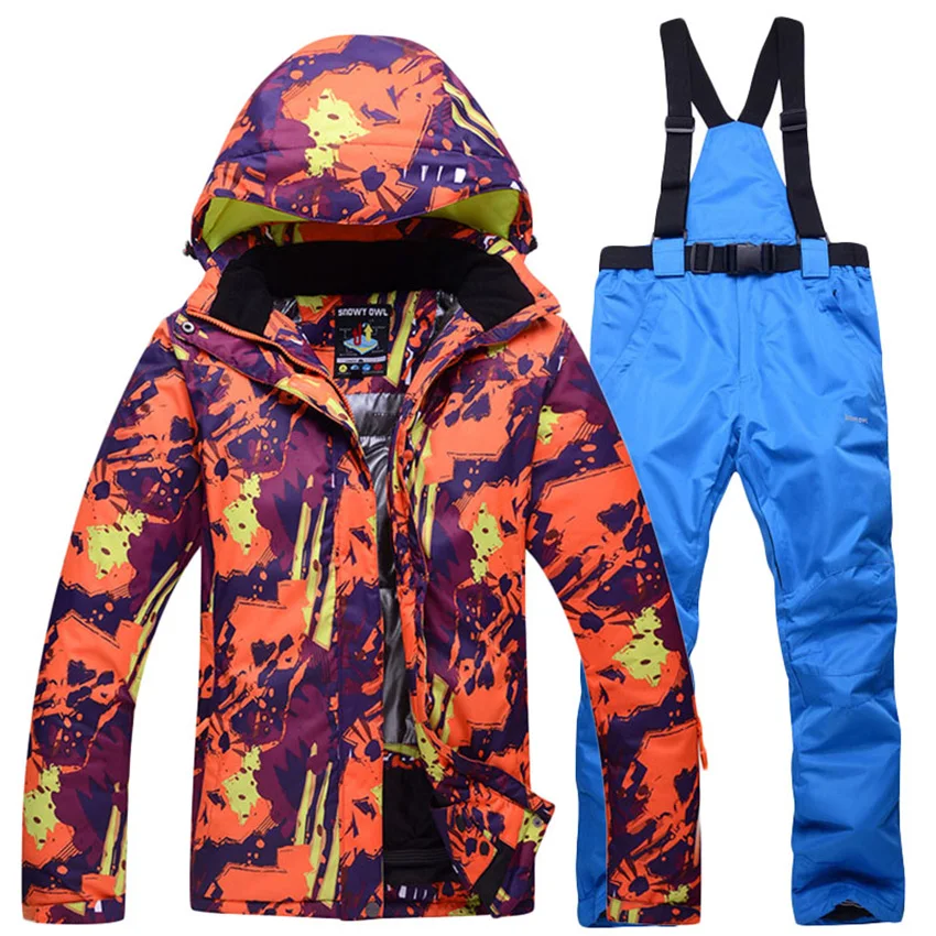 Бесплатная доставка лыжный костюм для пары зимняя камуфляжная куртка и штаны