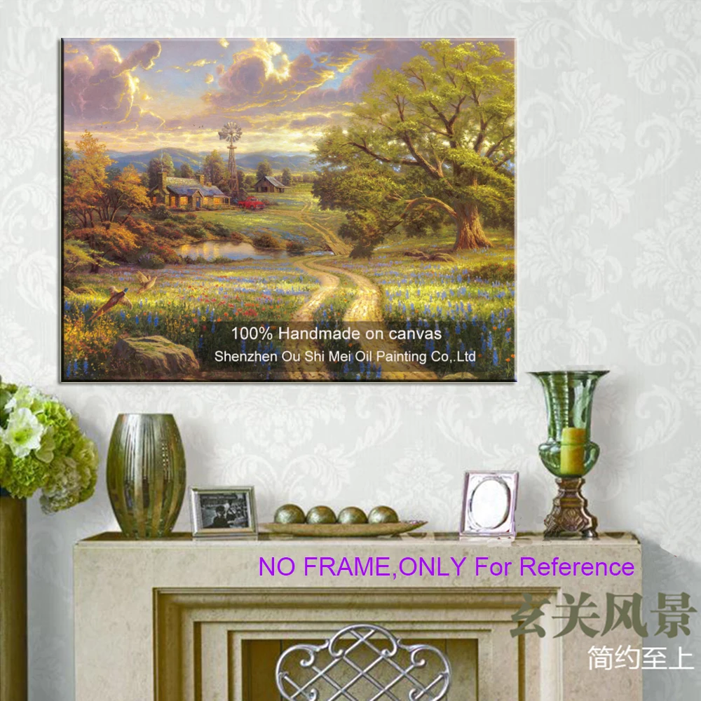 Высококачественная ручная роспись пейзаж Томаса картина маслом на холсте