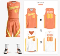 reversible basketball jersey double sided sleeveless shirts suit professional sportswear basketball uniform quick dry set tops