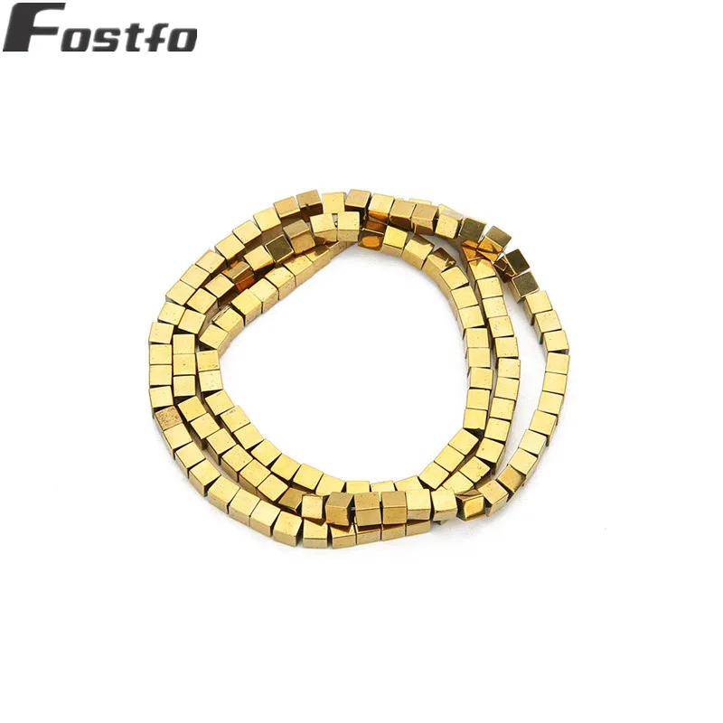 Цветной гематитовый Бусина 3 мм натуральный камень кубическая квадратная формы