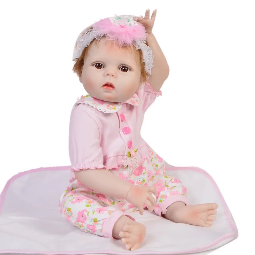 Силиконовая кукла младенец с большими глазами 55 см|Куклы| |