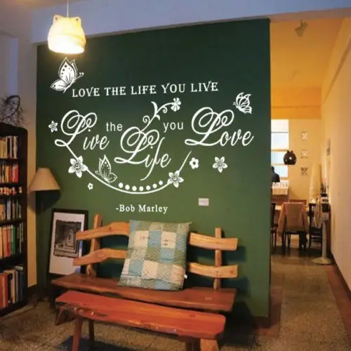 Белая Цитата Боб Марли искусственное украшение любовь жизнь вы живете лоза