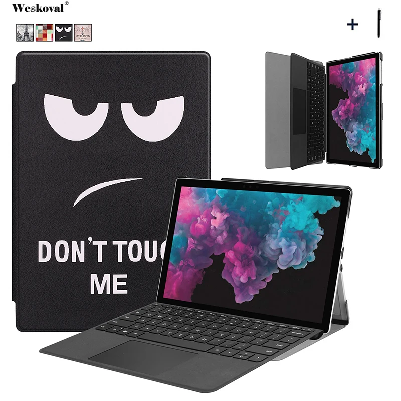Чехол книжка из искусственной кожи для Microsoft Surface Pro 4 5 6|Чехлы планшетов и