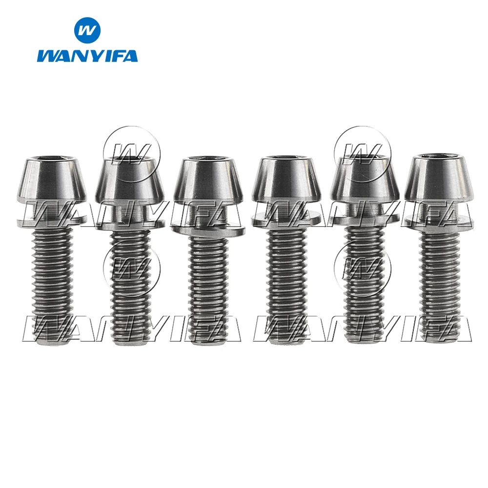 Титановые болты wanifa M5x16 18 20 мм велосипедные с конической головкой и шайбой для