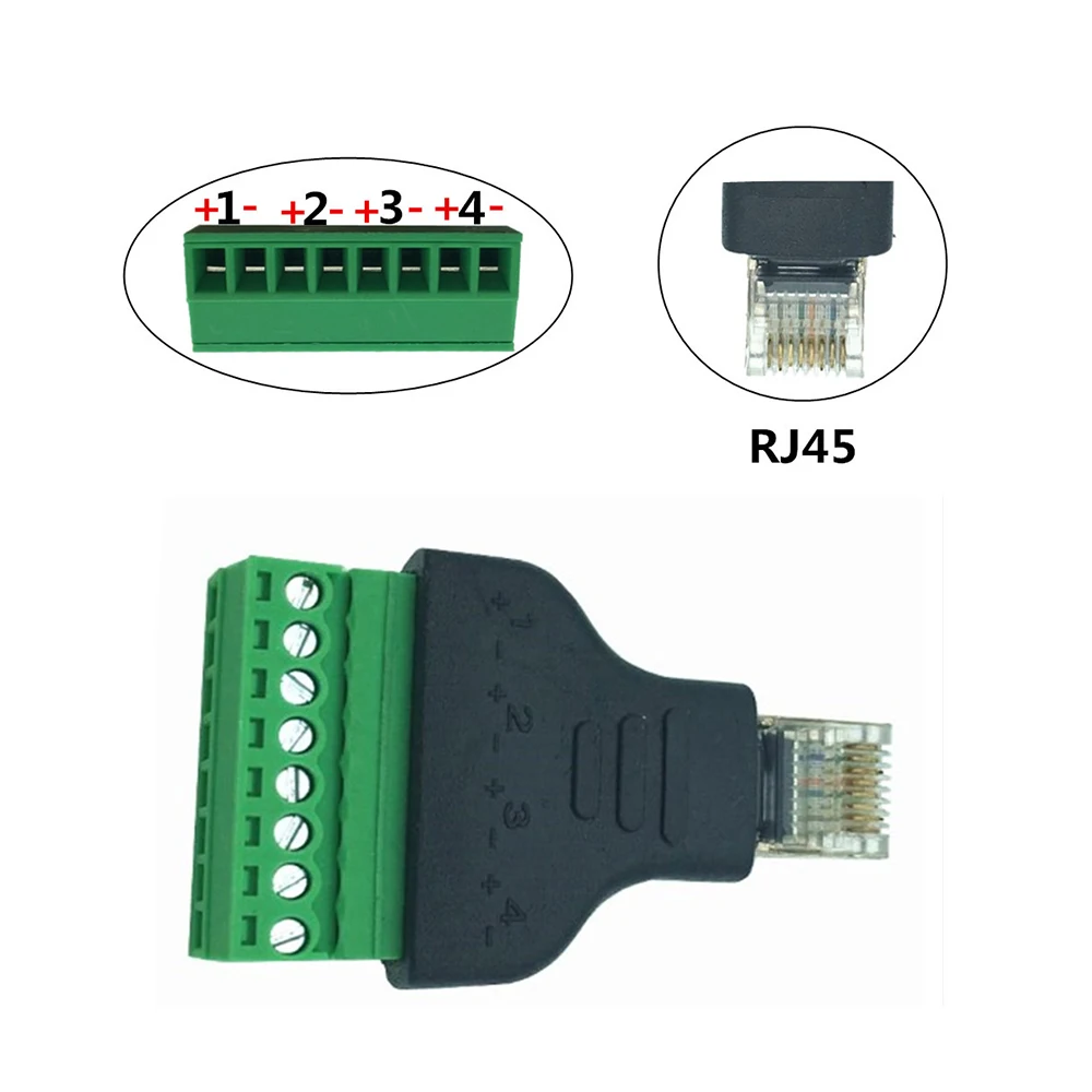 Новый Ethernet RJ45 штекерным AV Винтовые клеммы коннектор адаптер сот Радио Ham